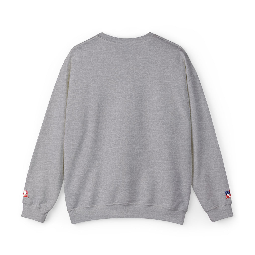 Crown 'M' White Crewneck Sweatshirt — Minimal Gold Monogram Pullover