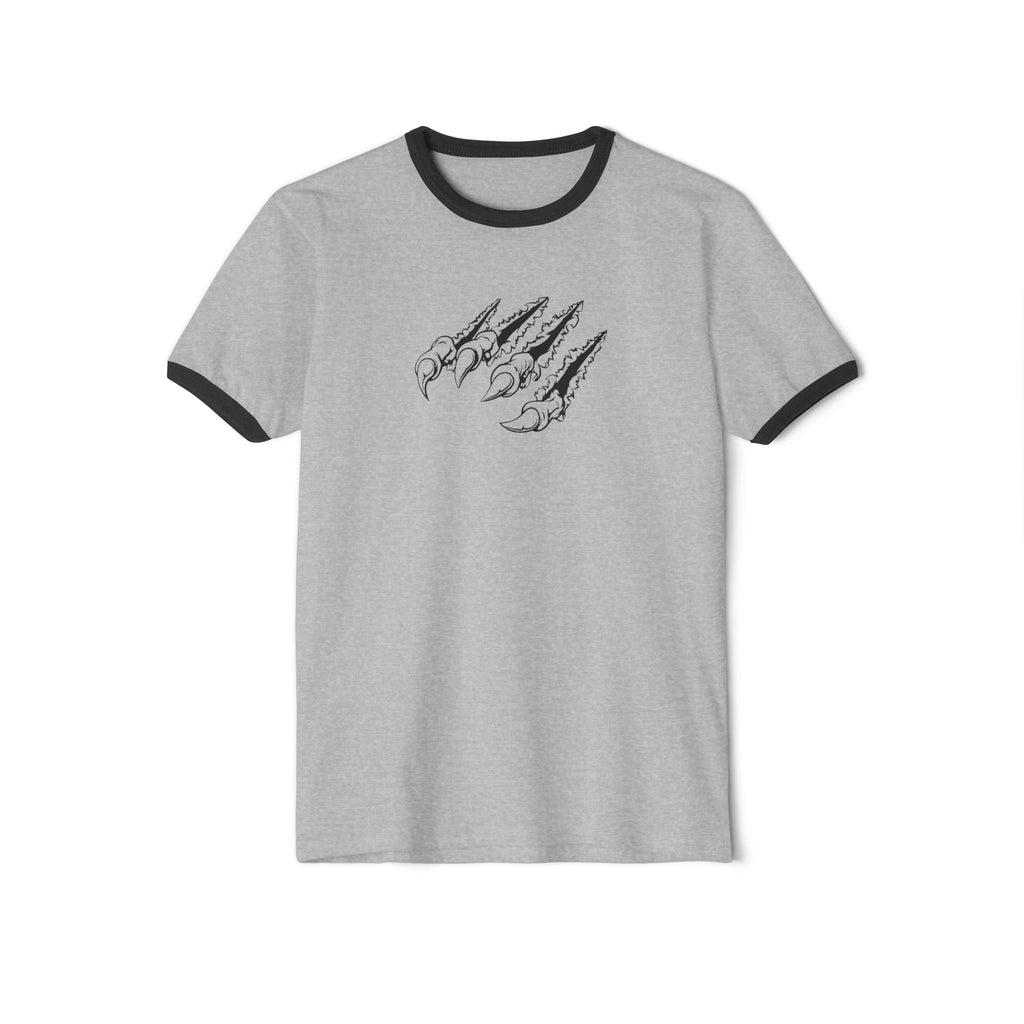 Tiger Claw Ringer T-Shirt — Vintage Roaring Tiger Graphic