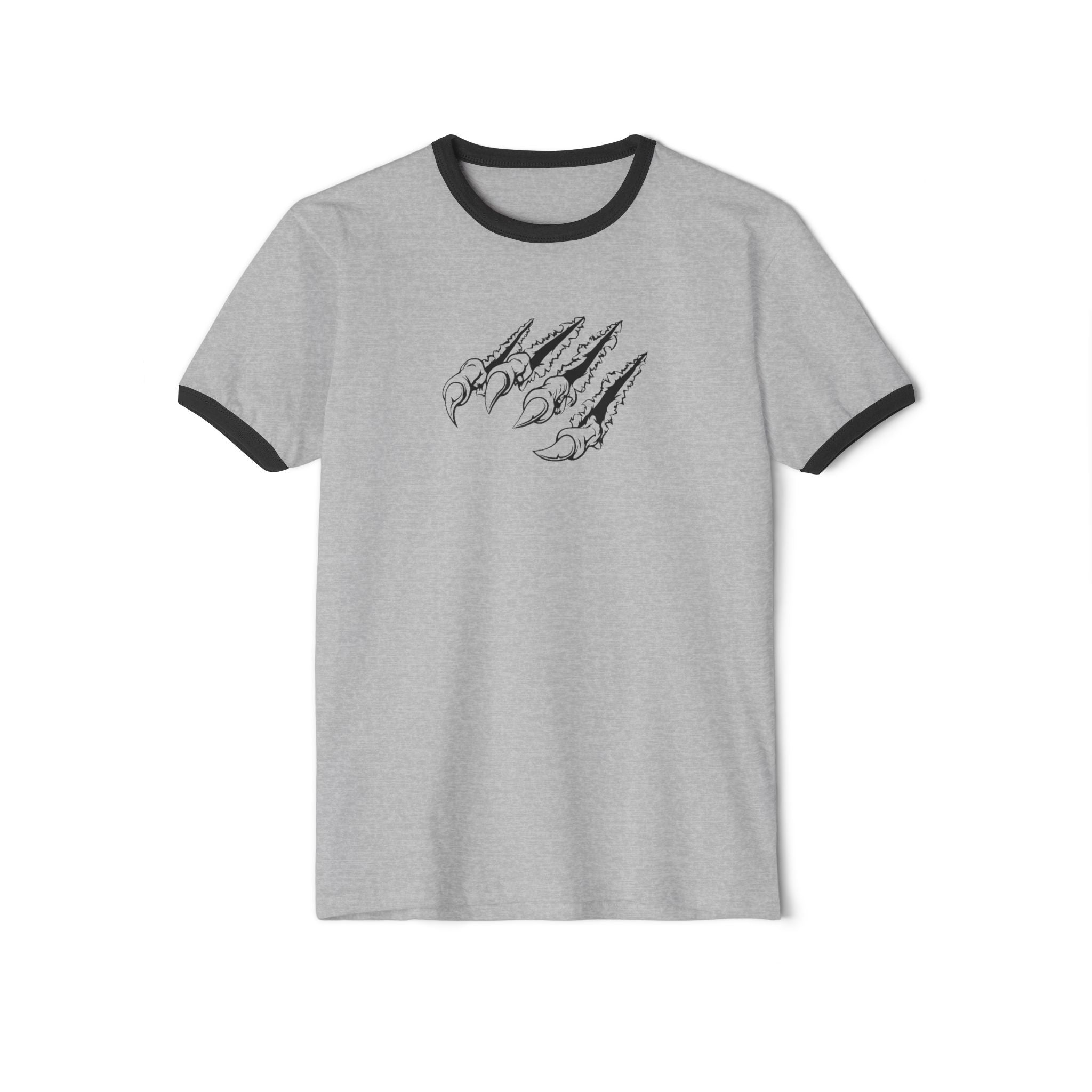 Tiger Claw Ringer T-Shirt — Vintage Roaring Tiger Graphic