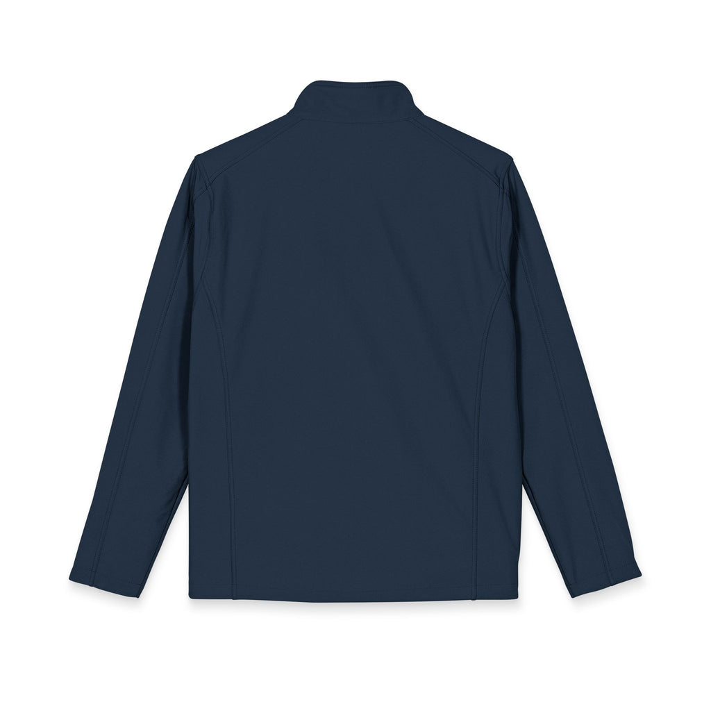 Embroidered Black Soft Shell Jacket with Gold 'M' Monogram