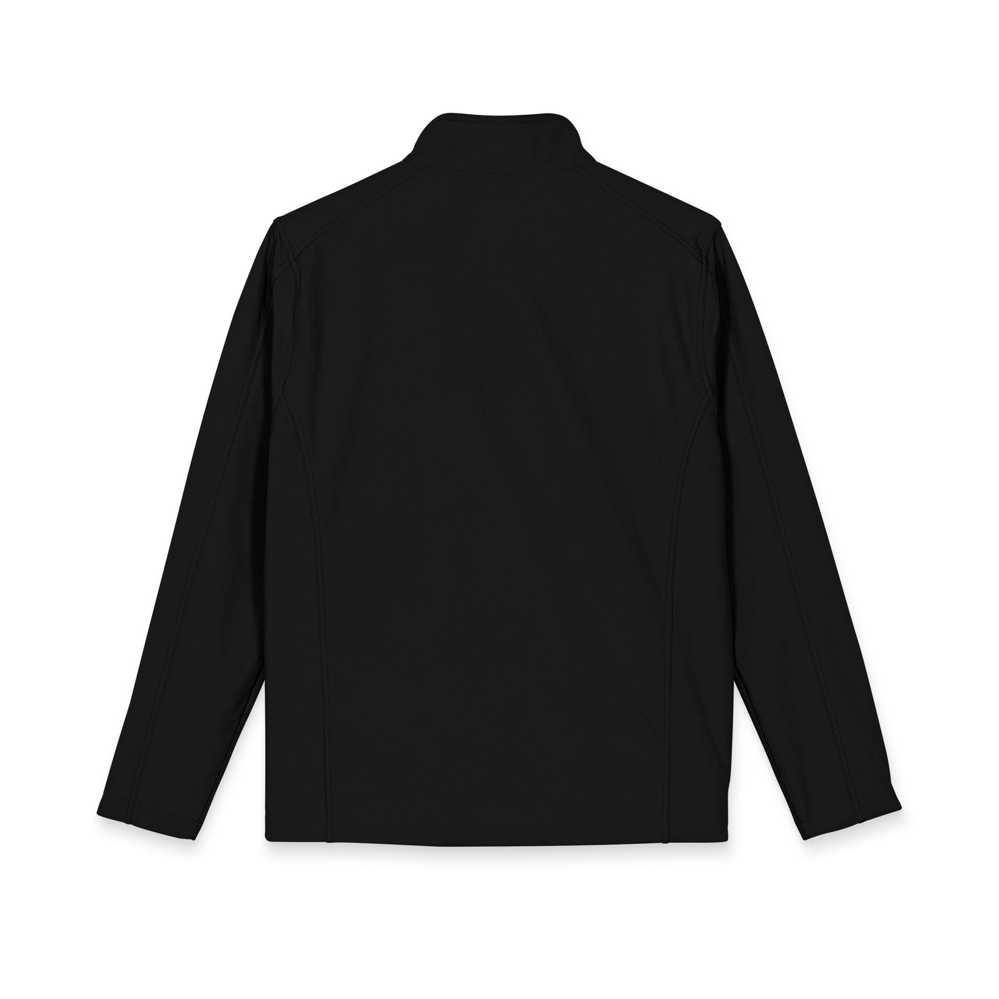 Embroidered Black Soft Shell Jacket with Gold 'M' Monogram