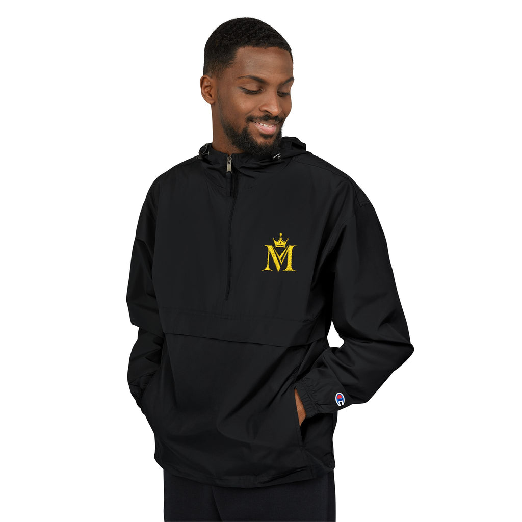 Packable Anorak Jacket — Yellow Floral 'M' Chest Logo