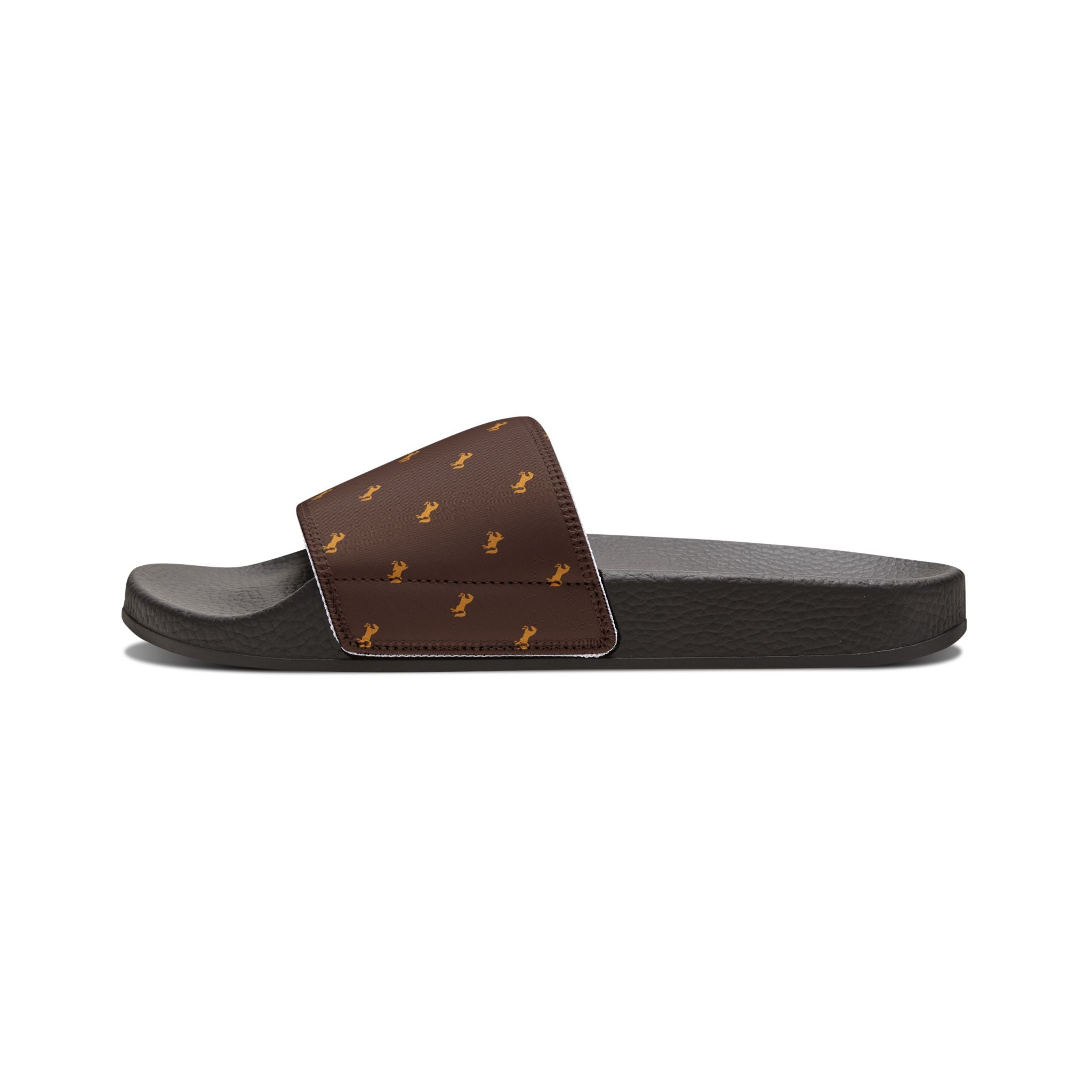Brown Monogram Slide Sandals — Men’s Removable-Strap Pool Slides