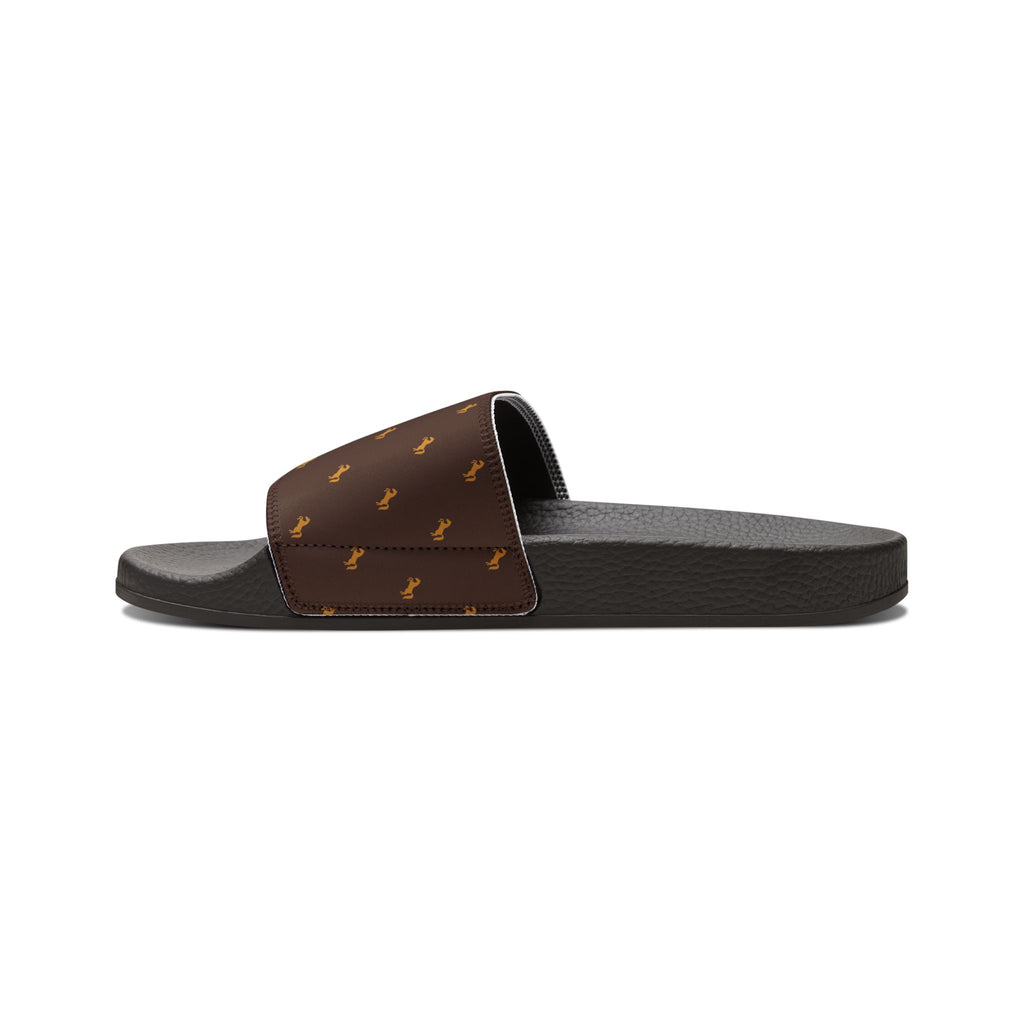 Brown Monogram Slide Sandals — Men’s Removable-Strap Pool Slides