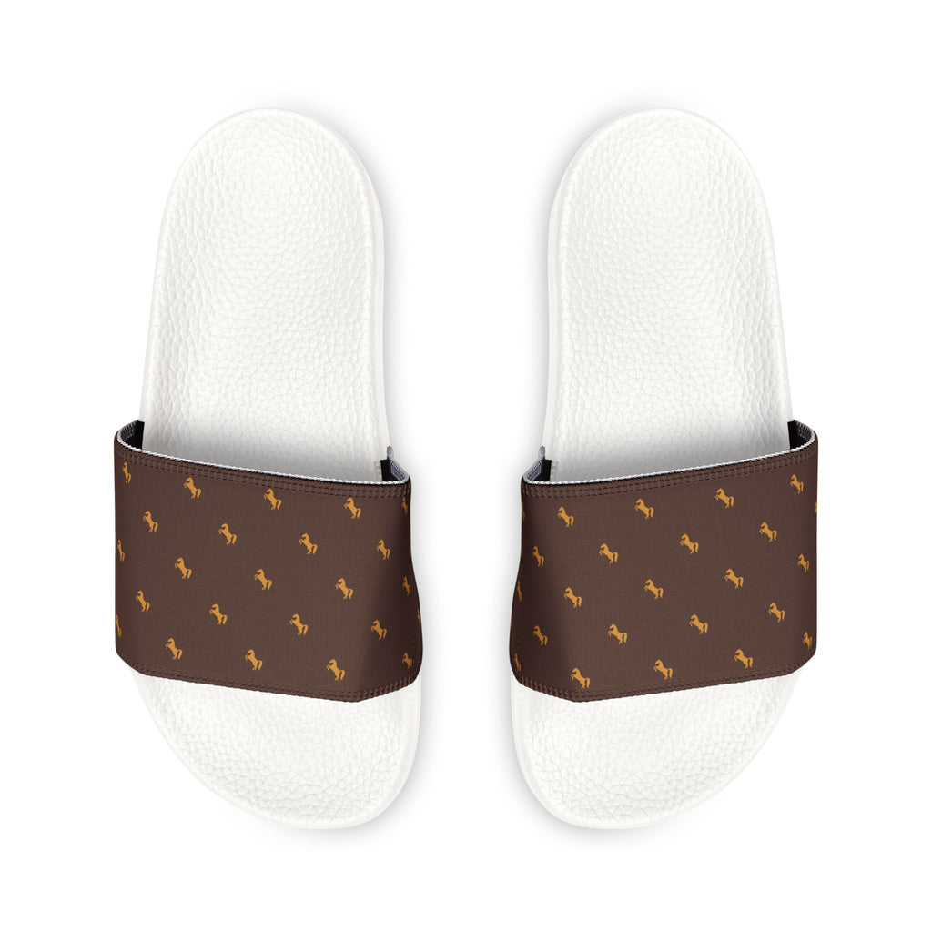 Brown Monogram Slide Sandals — Men’s Removable-Strap Pool Slides