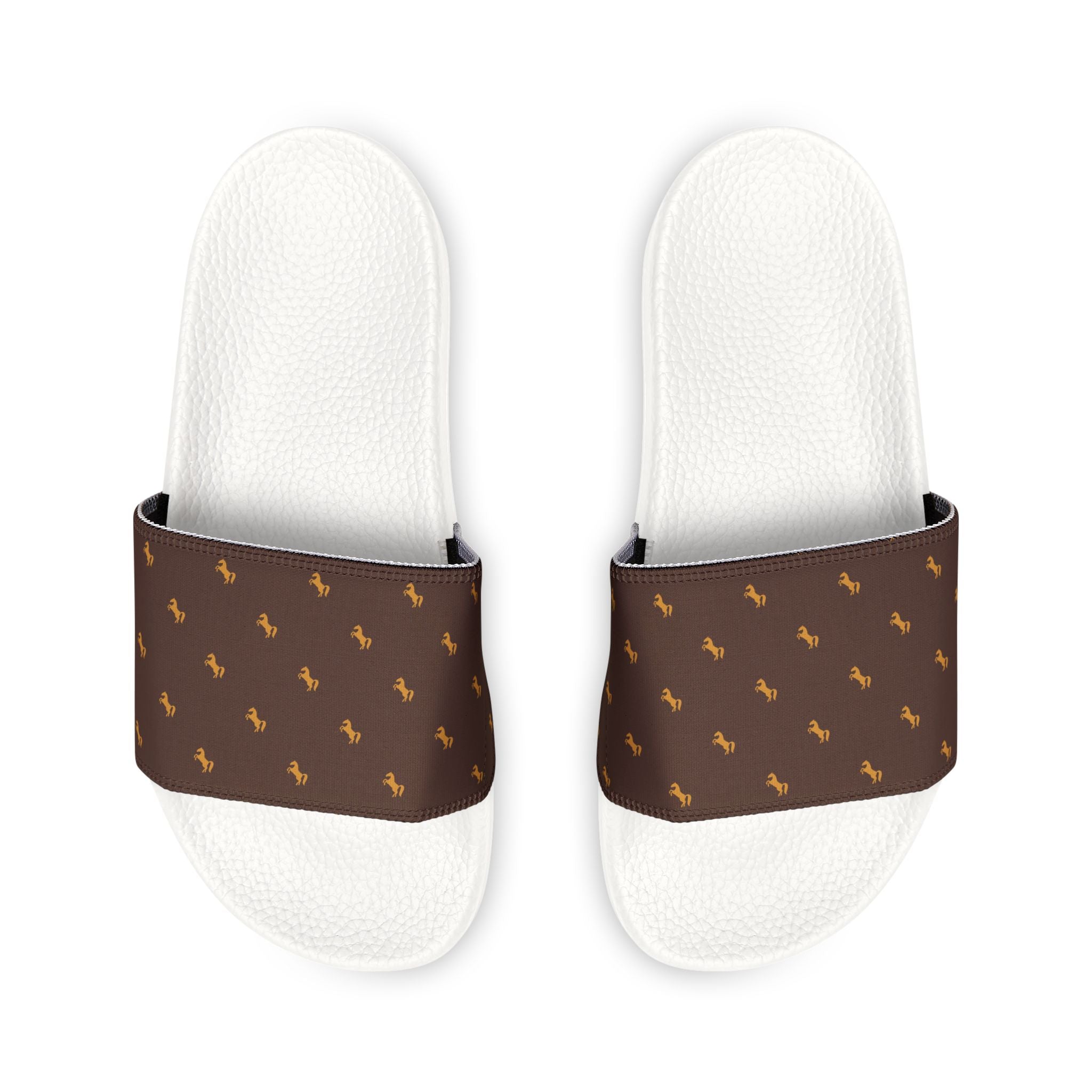Brown Monogram Slide Sandals — Men’s Removable-Strap Pool Slides