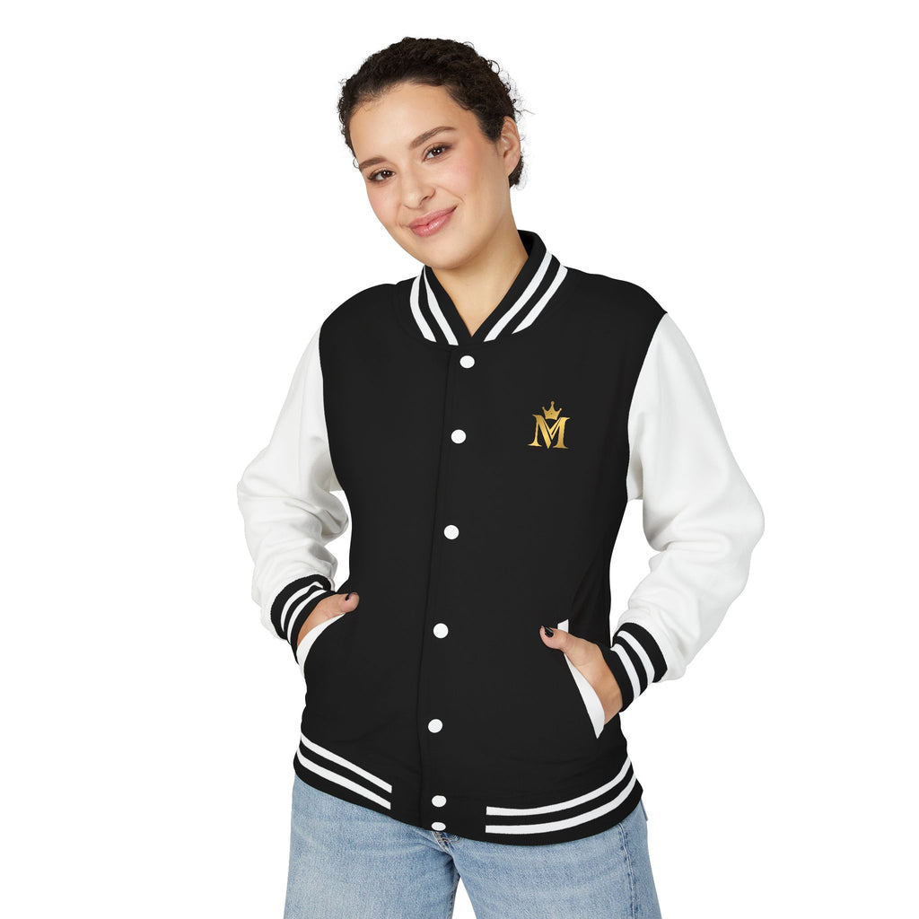 Pink Tiger Letterman Jacket — Varsity Bomber with King M Crest