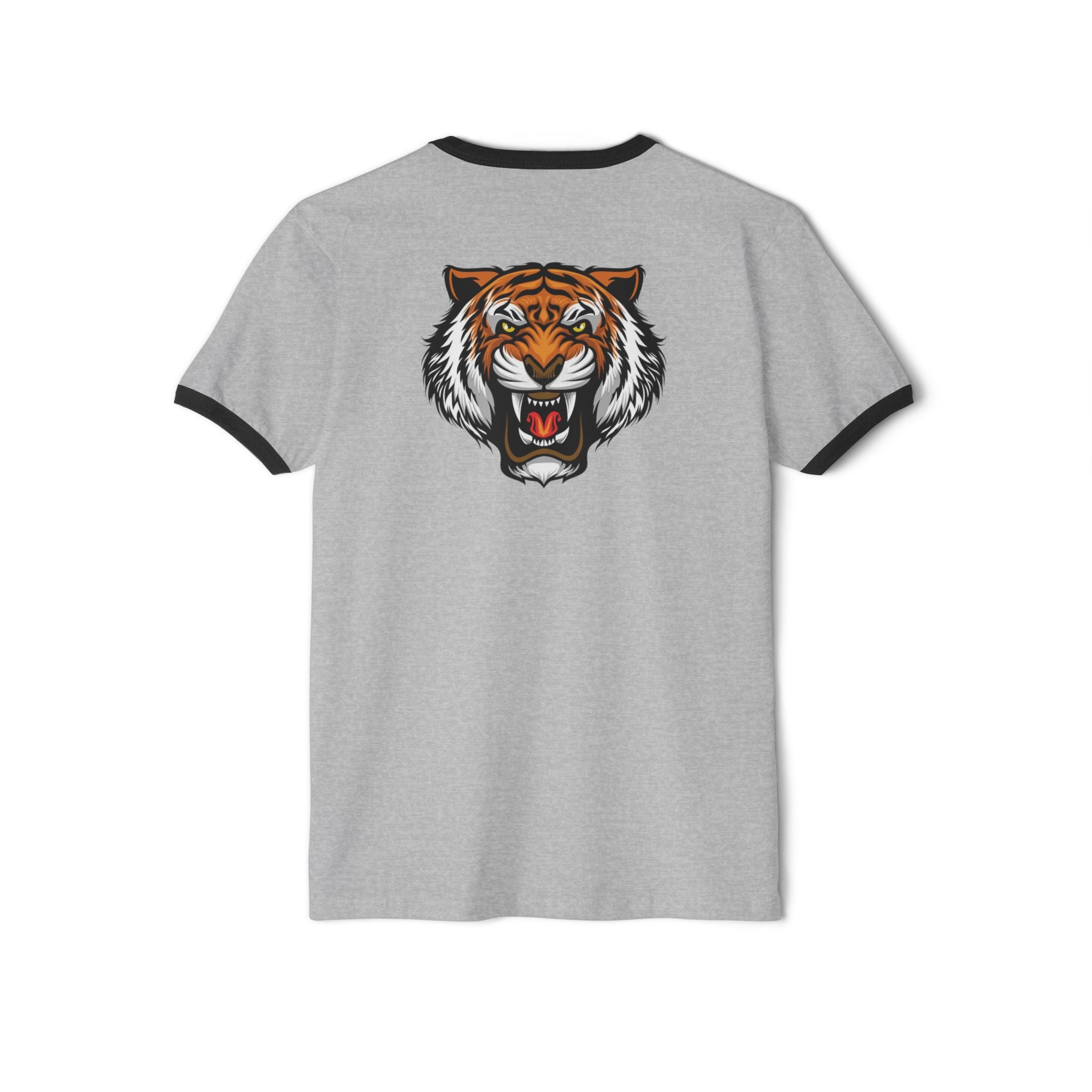 Tiger Claw Ringer T-Shirt — Vintage Roaring Tiger Graphic