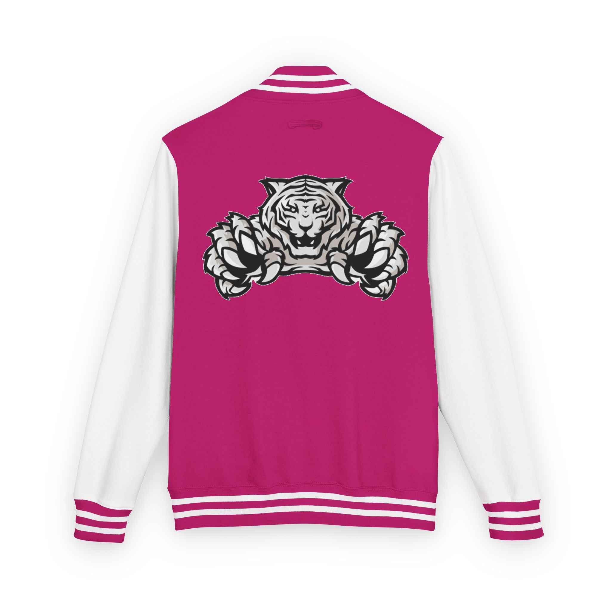 Pink Tiger Letterman Jacket — Varsity Bomber with King M Crest