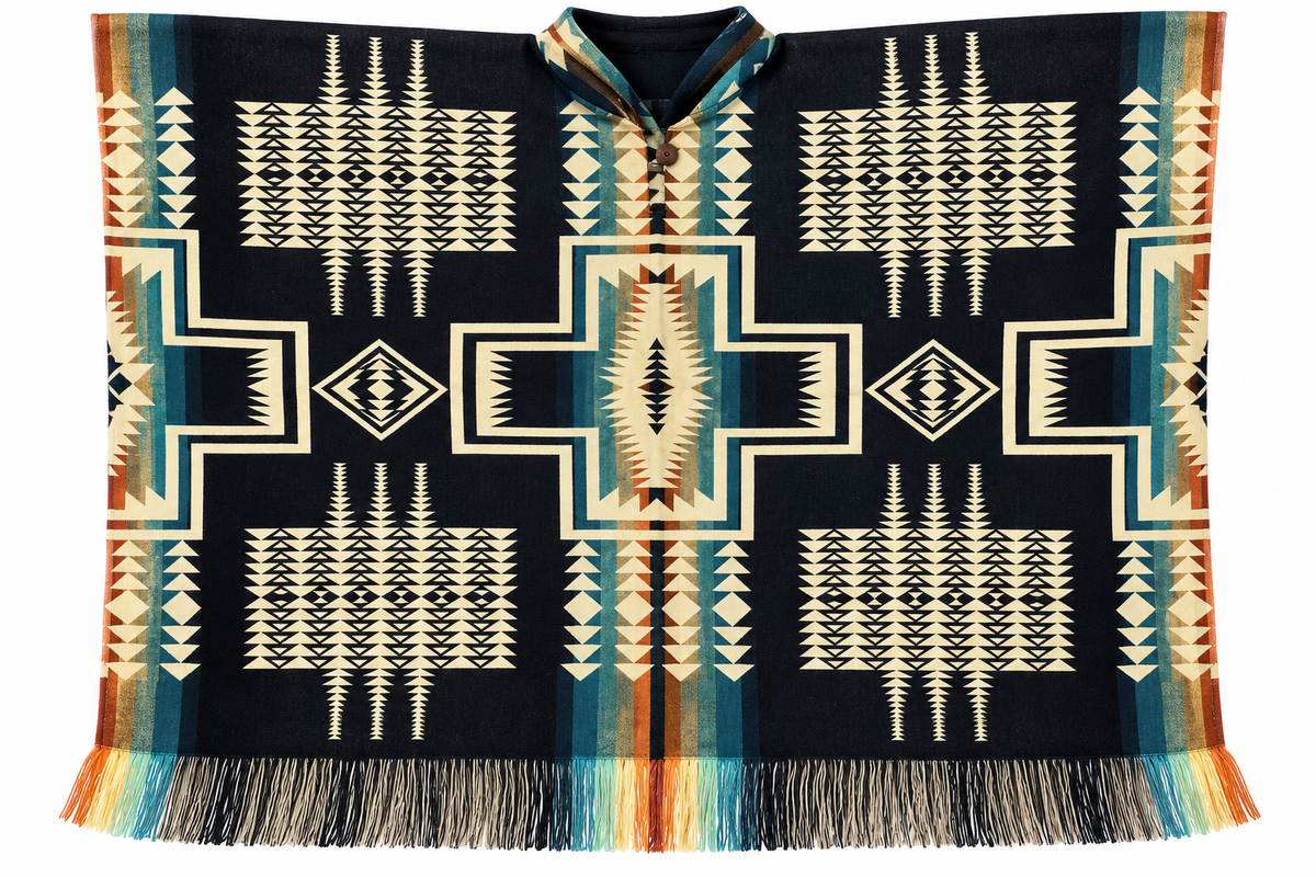 Ponchos Ecuatorianos con lana de alpaca