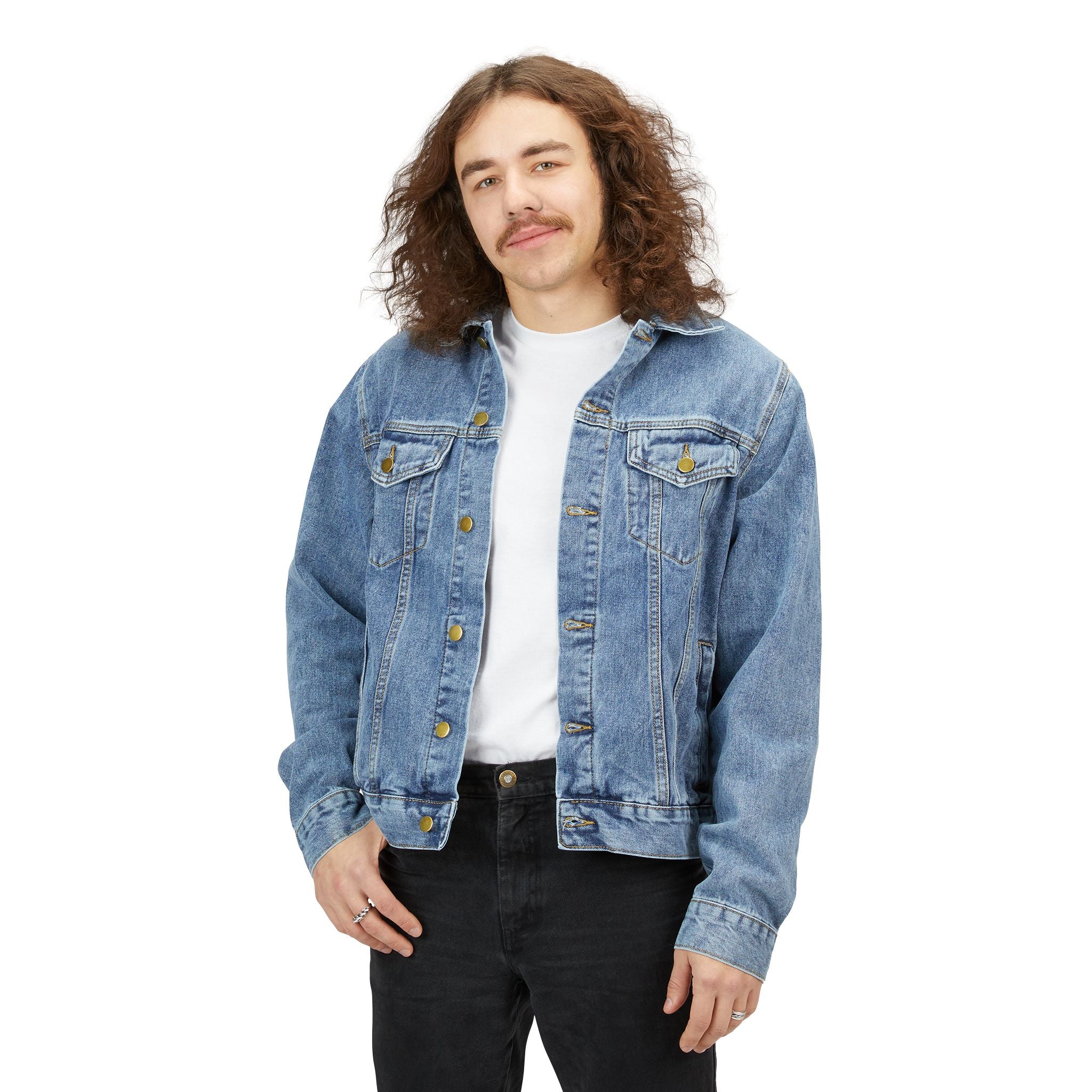 Denim Jacket — '80s Made Me Retro Graphic Back Print