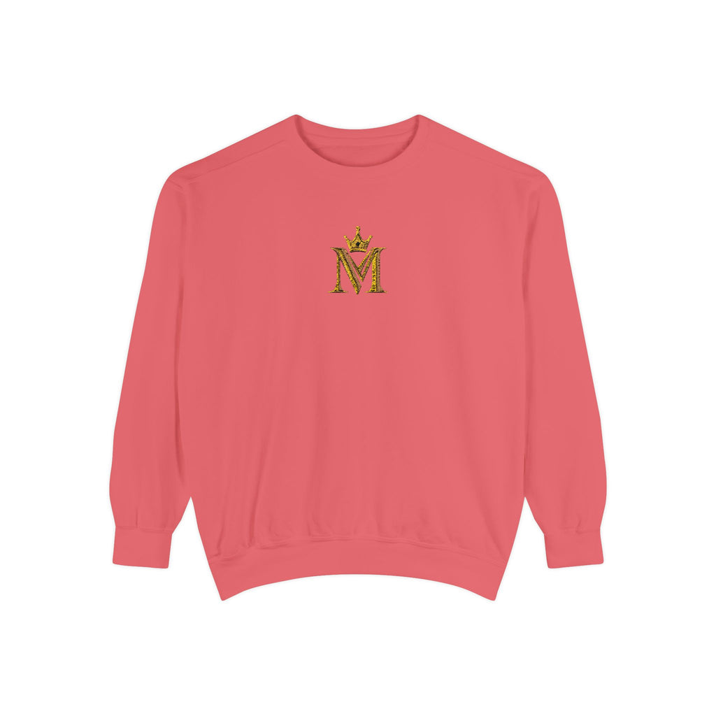 Embroidered Gold Crown 'M' Sweatshirt — Monogram Crewneck