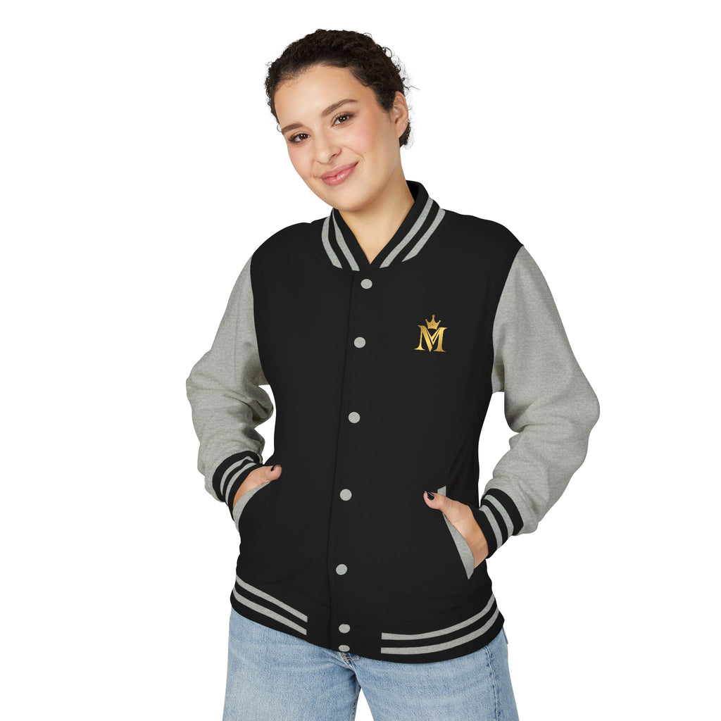 Pink Tiger Letterman Jacket — Varsity Bomber with King M Crest