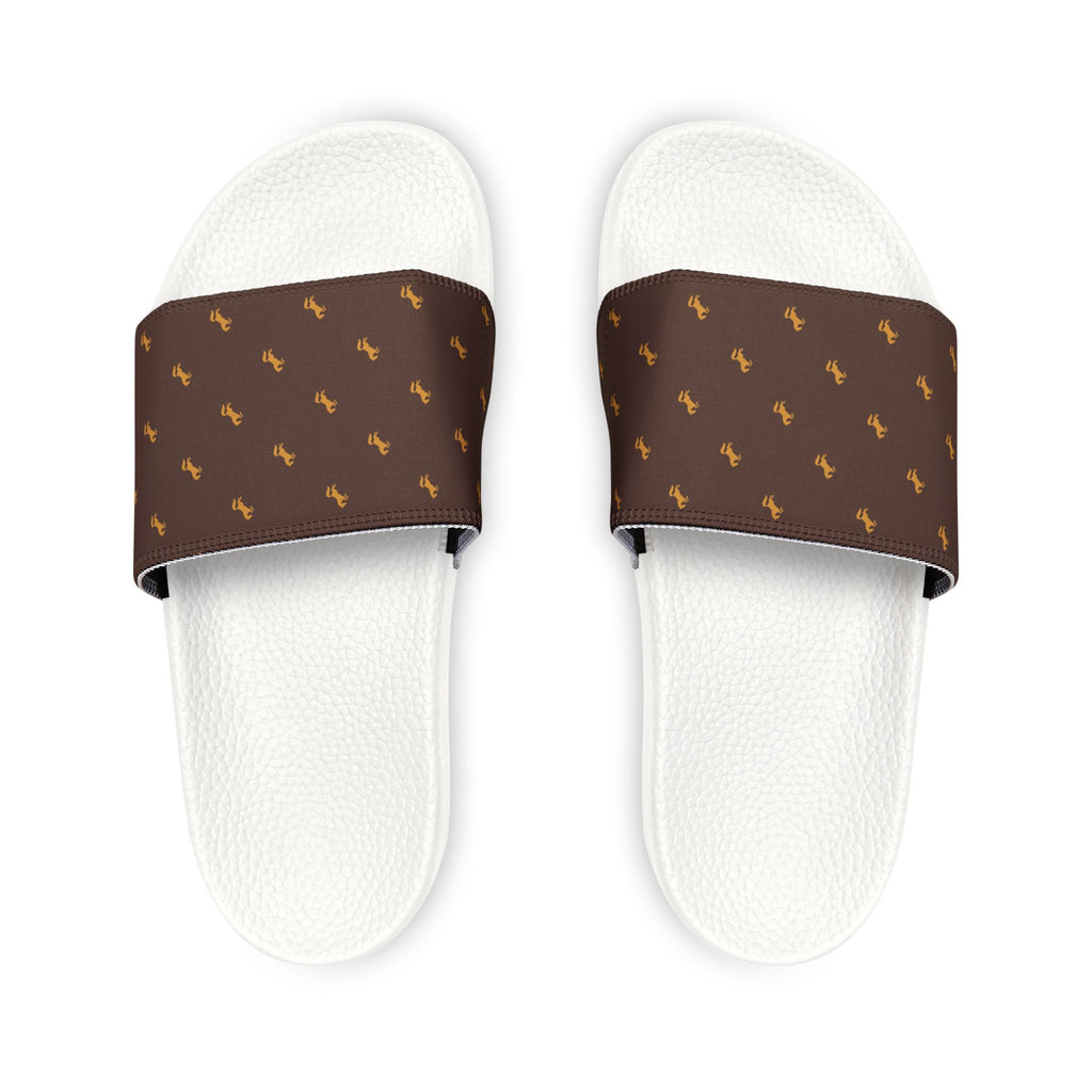 Brown Monogram Slide Sandals — Men’s Removable-Strap Pool Slides