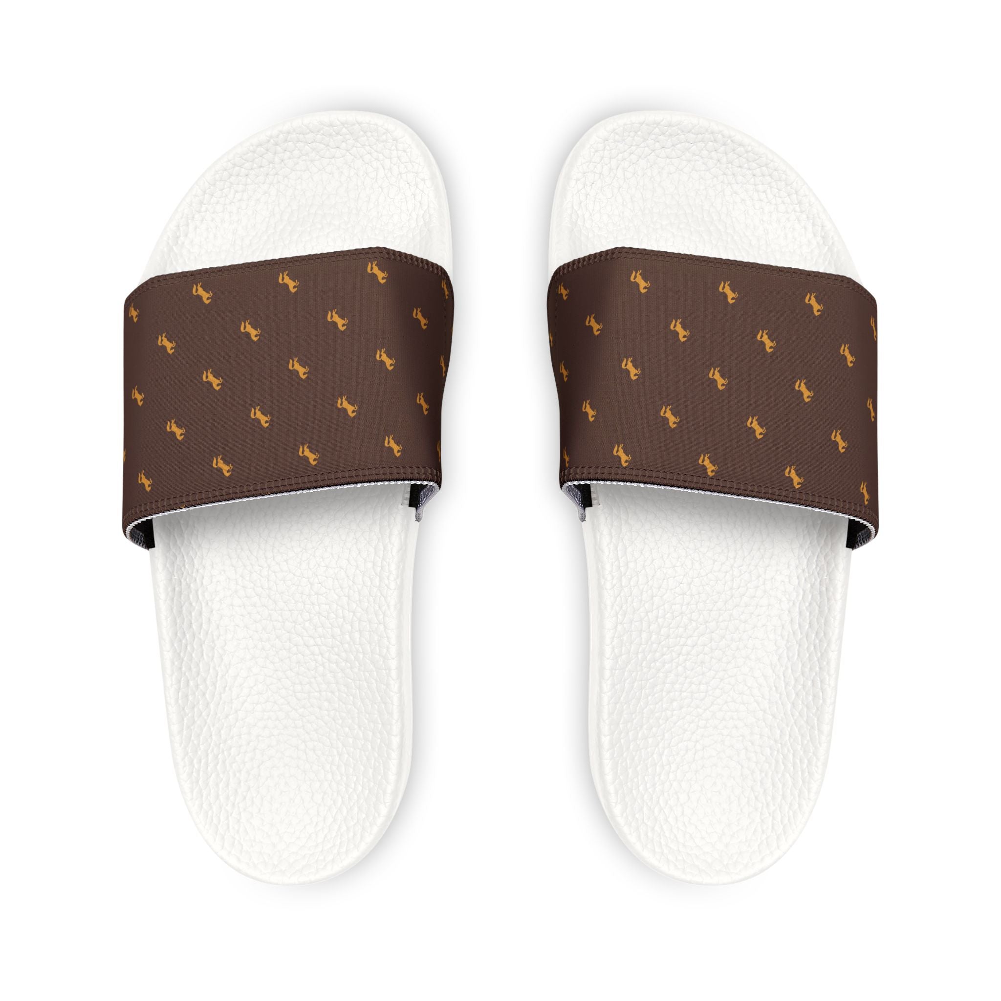 Brown Monogram Slide Sandals — Men’s Removable-Strap Pool Slides