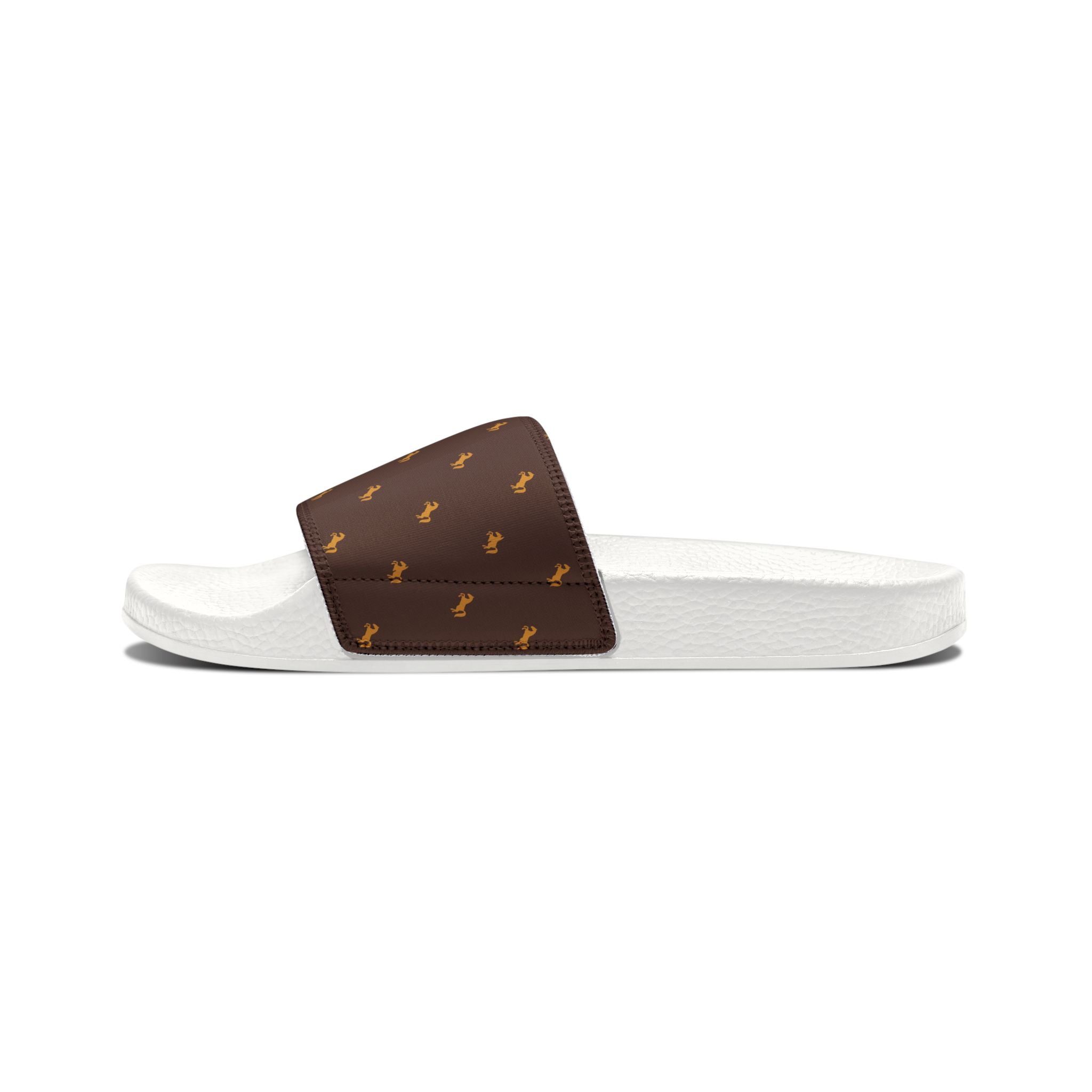 Brown Monogram Slide Sandals — Men’s Removable-Strap Pool Slides