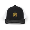 Embroidered Gold Crown M Trucker Cap