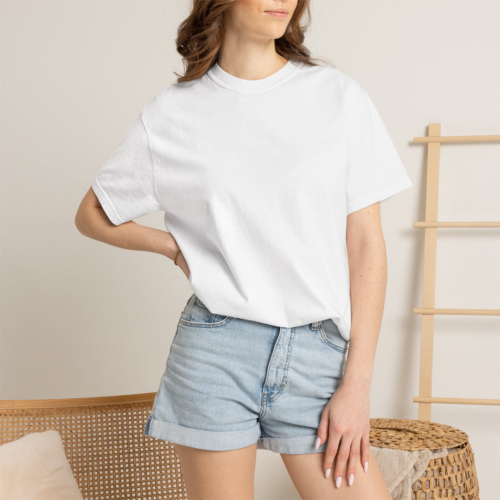 King Graphic T-Shirt — Crown 'King' Back Print, Chest Monogram Tee