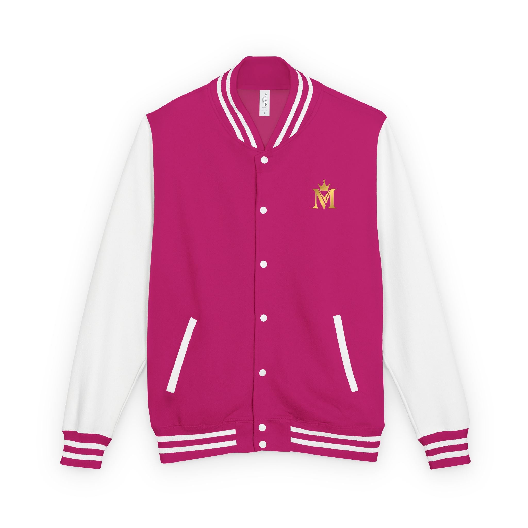 Pink Tiger Letterman Jacket — Varsity Bomber with King M Crest
