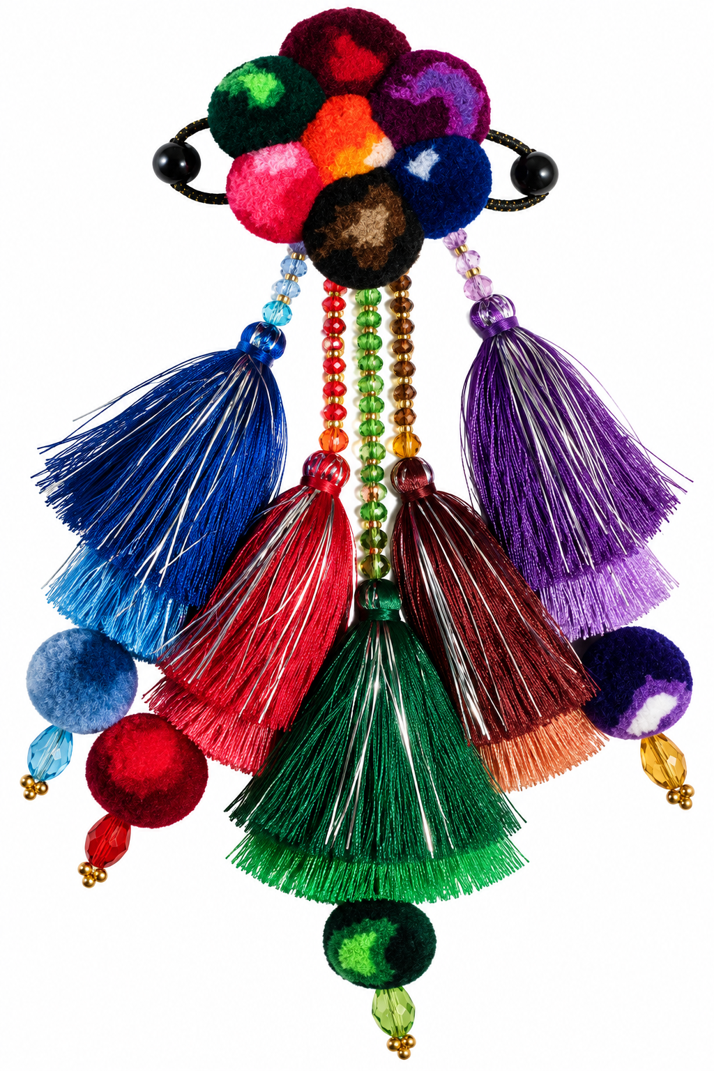 Moño artesanal ecuatoriano para cabello